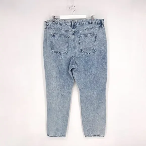 GOOD AMERICAN Good Boy Jeans Women’s Size 18 Light Blue Wash Blue643 - Picture 5 of 5